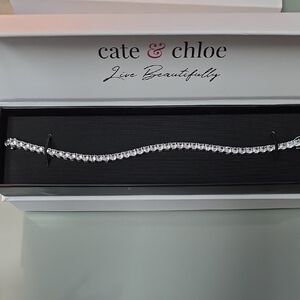 Cate & Chloe Silver Tennis Bracelet